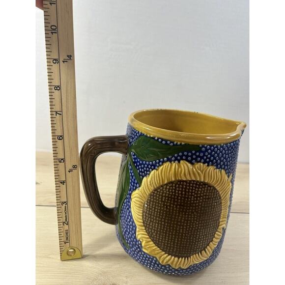 VNTG 1992 Sunflower MMA Museum Modern Art Tea Beverage PITCHER Spring - Picture 7 of 9